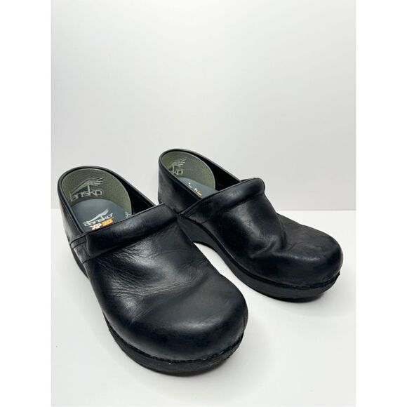 Dansko Clogs Size 8US Matte Black Leather Comfort Slip On Professional Shoes - Picture 7 of 12